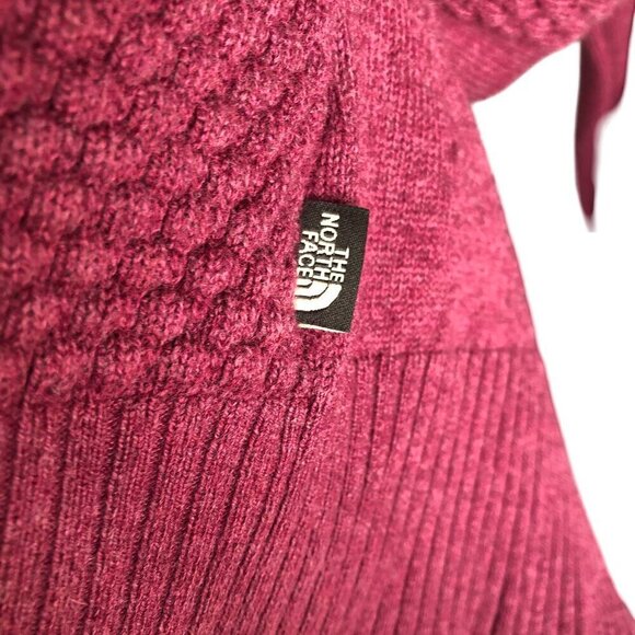 THE NORTH FACE Sweater 4 Button Turtleneck Cotton Wool Blend Plum Women's XS - Picture 8 of 16
